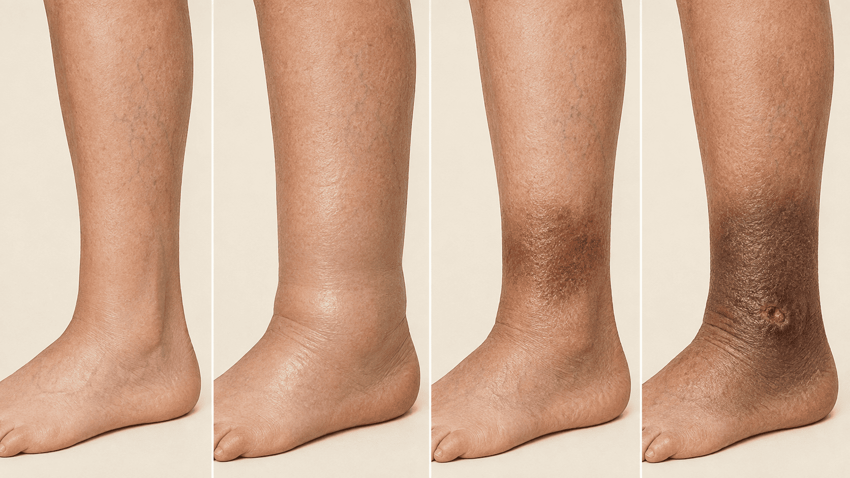 Four stages of venous leaking