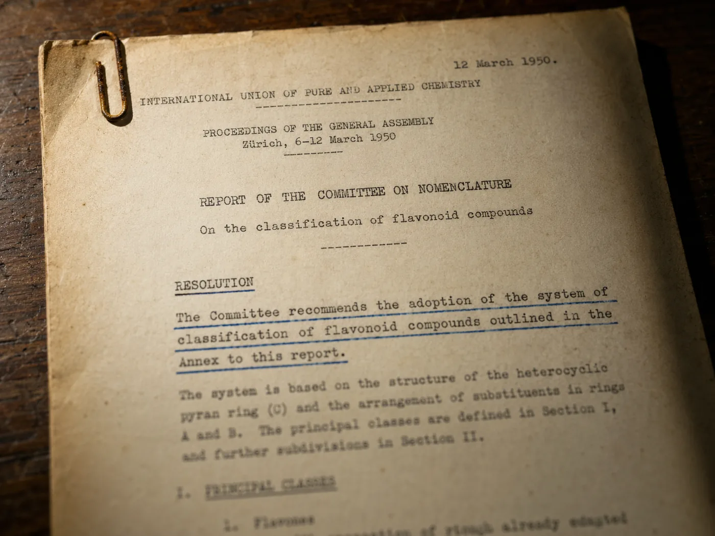 1950 nomenclature committee report